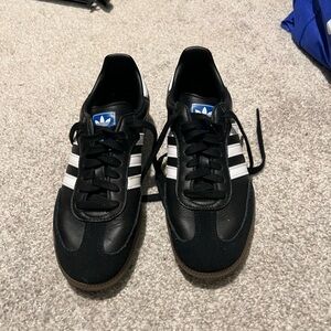 adidas Black Sneakers with White Stripes